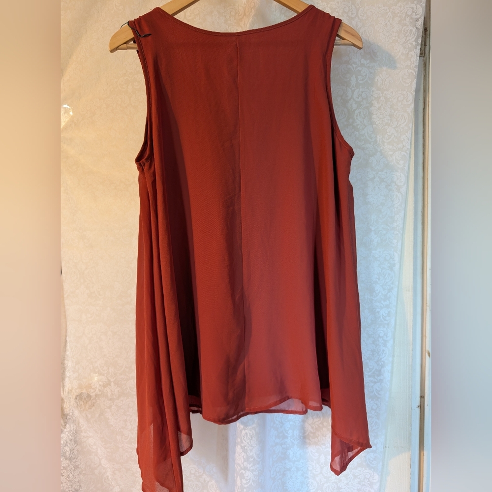 Wrangler Orange Beaded Detail Sleeveless Top Sz. Large - Picture 10 of 12